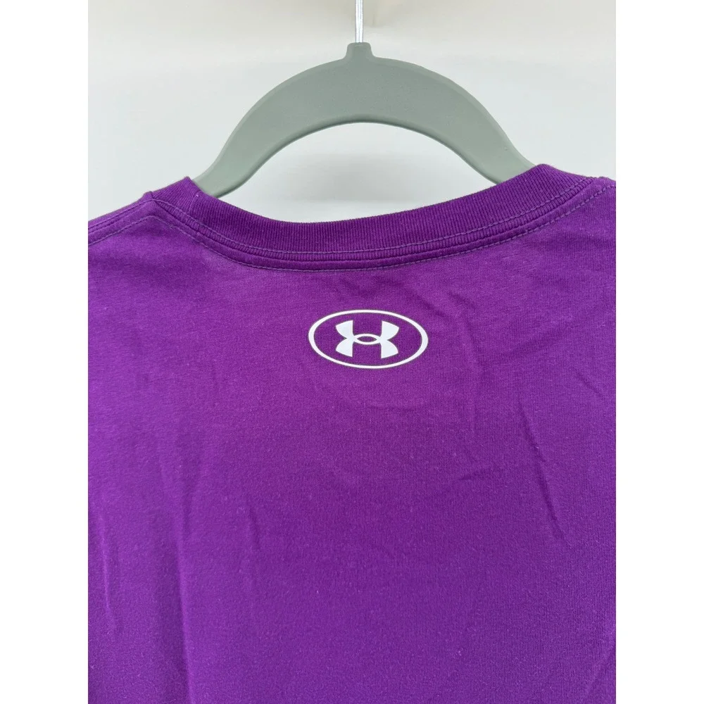 Under Armour Purple Graphic Logo Short Sleeve‎ T-Shirt Womens Large